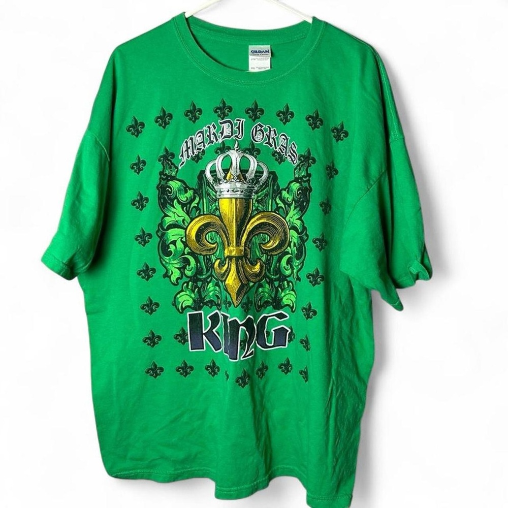 Men’s Green Mardi Gras King Graphic T Shirt